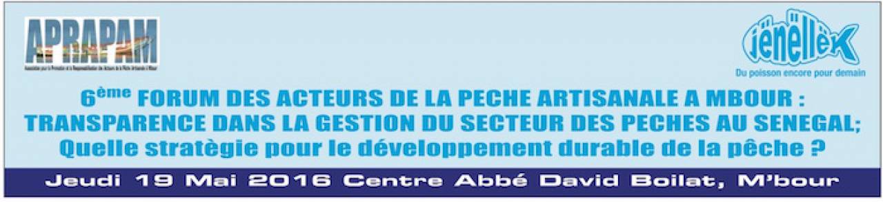 Discussion électronique exploratoire au 6ème Forum APRAPAM sur la transparence dans la gestion du secteur des pêches au Sénégal